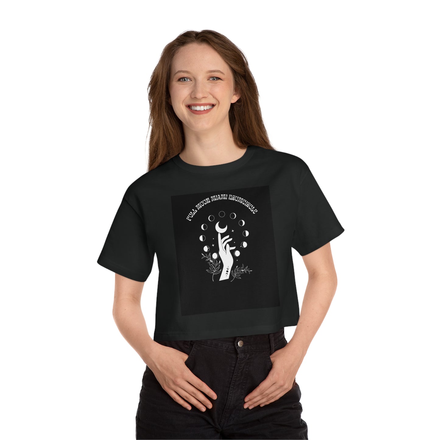 Full Moon Miami Drumcircle Women's Heritage Cropped T-Shirt