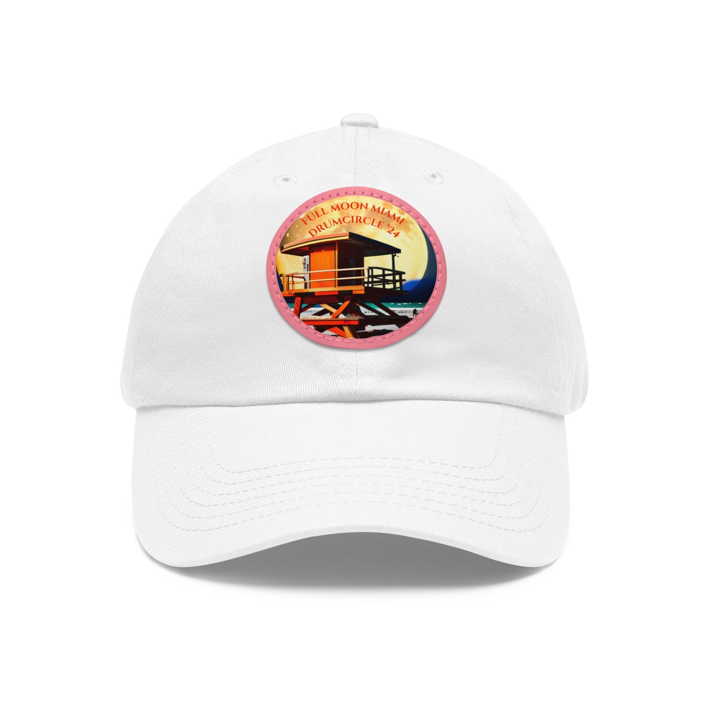 Dad Hat with Leather Patch (Round)