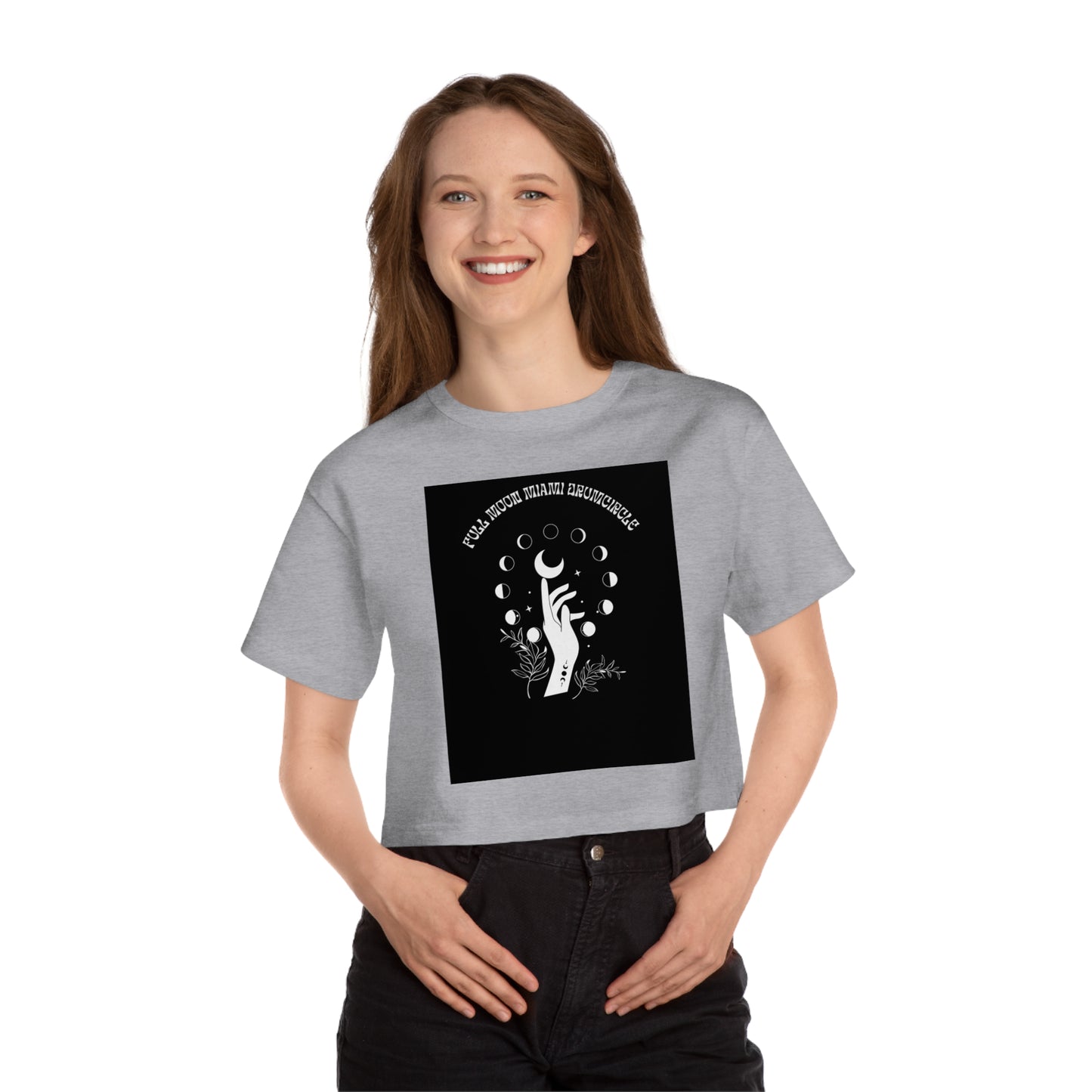 Full Moon Miami Drumcircle Women's Heritage Cropped T-Shirt