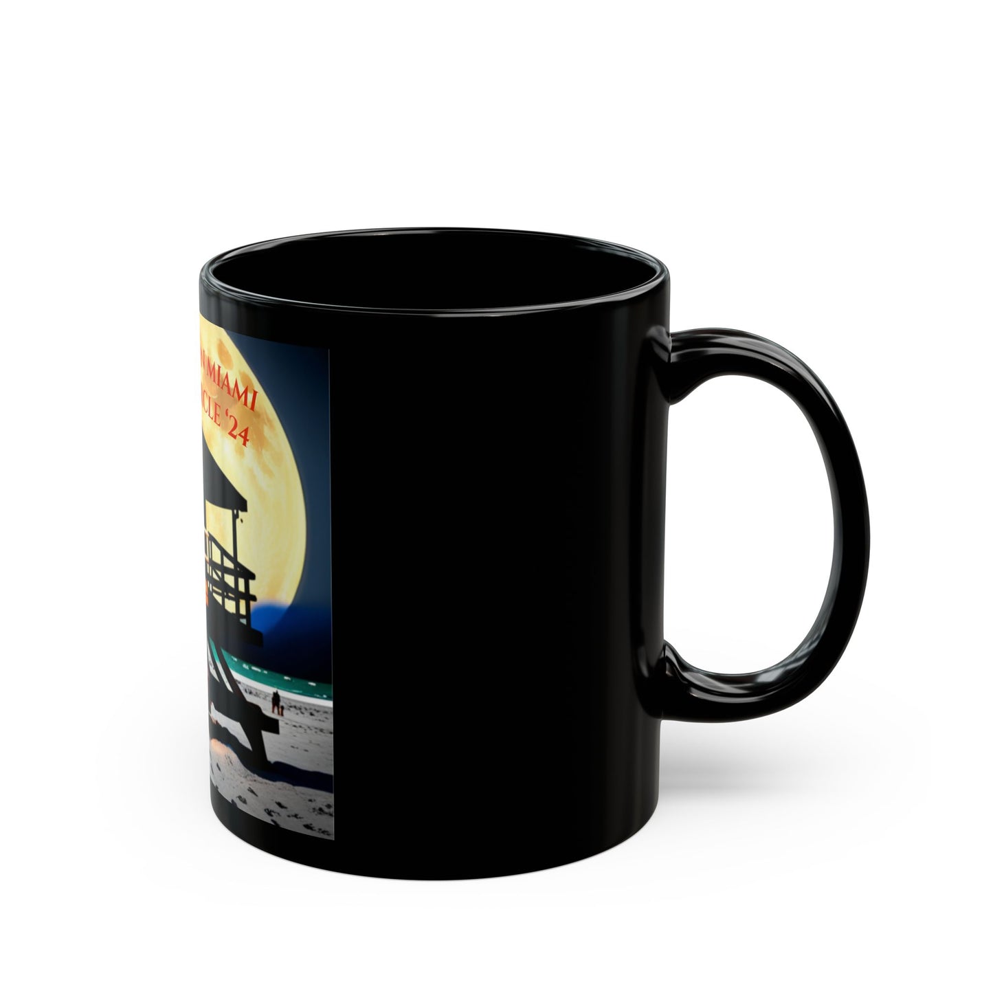 Full Moon Miami Drumcircle '24 Black Mug (11oz, 15oz)