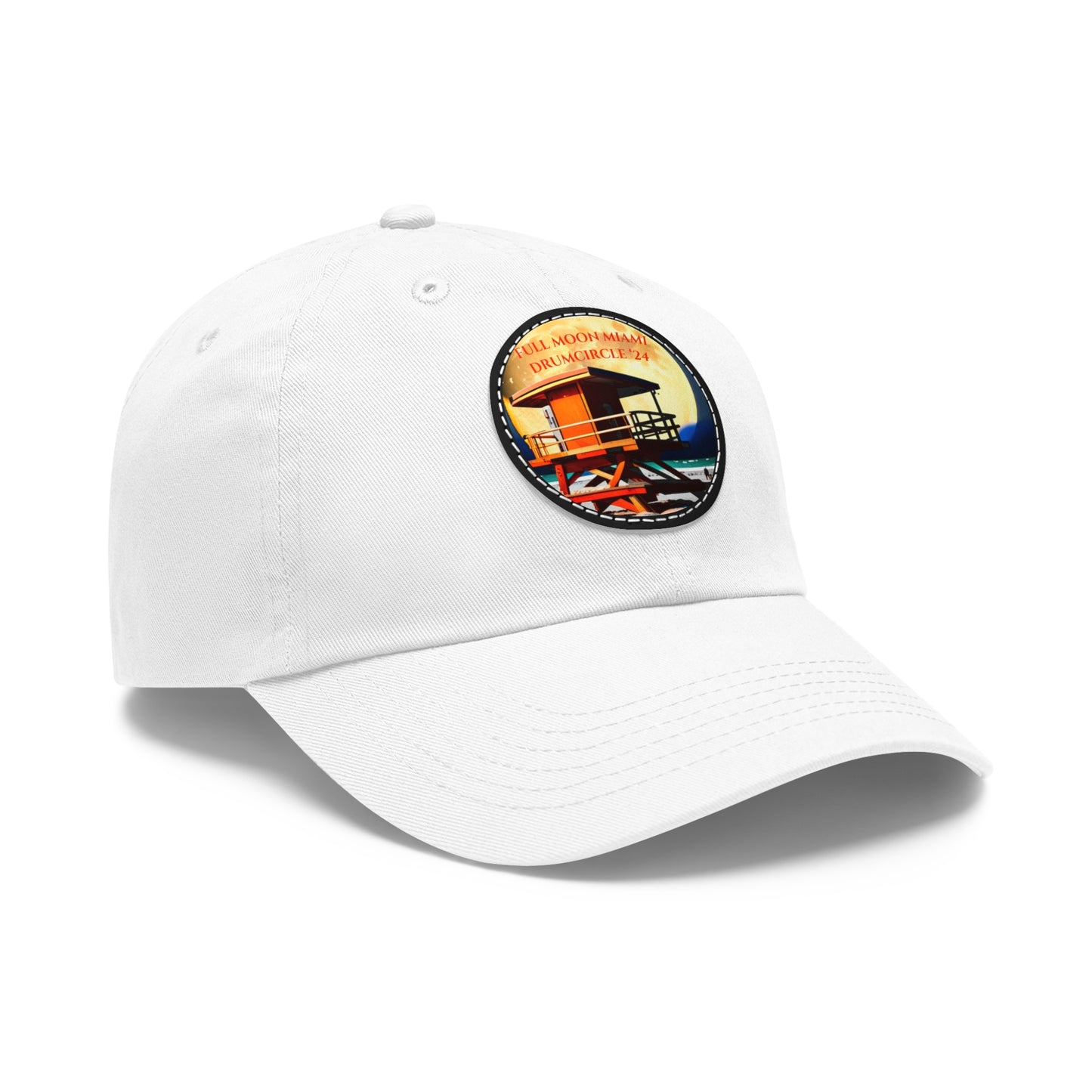 Full Moon Miami Drumcircle Hat with Leather Patch (Round)